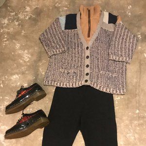 “Sparrow” boxy cardigan,  3/4 length sleeves,  S